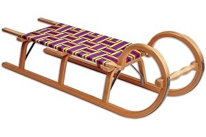 Ress Gebirgsrodel, Holzschlitten mit Hörner zum festhalten, Rennrodeln, Hörnerschlitten, Schlitten, Rodelschlitten