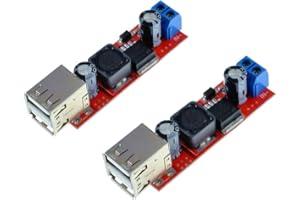Oiyagai 2 Stück DC-DC-Spannungsregler-Netzteil-Buck-Konverter-Modul 6-40V auf 5V 3A Dual-USB-Port-Ausgang