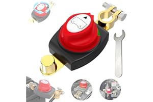 GUO-SWY Batterietrennschalter 12v-48v,Batterie hauptschalter 12 volt, Trennschalter Batterieschalter 12v mit Erhöhte Batteriepole,Wasserdicht für Auto Batterie Trennschalter 12V-48V Batteriewächter (1/Set)