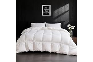 APSMILE Edredón de Plumas y Plumón Cama 135/150, 100% Algodón Egipcio, Relleno Nórdico Plumón Invierno 500 gr/m², Lavable Certificado Oeko-Tex y RDS(Blanco, 220x240cm)