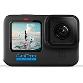 GoPro HERO10 Black - Waterproof Action Camera with Front LCD and Touch Rear Screens, 5.3K60 Ultra HD Video, 23MP Photos, 1080