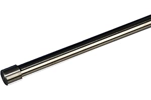 Liedeco Prima Stainless Steel End Cap for 12mm Curtain Poles (Pack of 2)