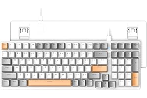 ZIYOU LANG K3 klawiatura do gier komputerowych, klawiatura mechaniczna USB C, przełącznik liniowy, podświetlana LED, kompaktowa, 100% klawiatury, wodoodporna klawiatura dla graczy, z metalowym panelem