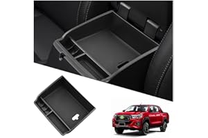 Ruiya Compatibile con 2016-2025 2026 Toyota Hilux | GR Sport | Hybrid 48V Braccioli Portaoggetti Organizer, Console Centrale Portaoggetti Braccioli Vano Contenitore Portaoggetti Hilux Accessori