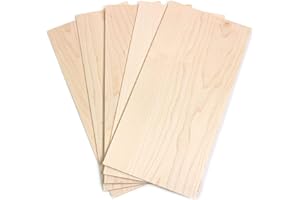 wodewa Set Impiallacciatura Legno 2mm Acero 30x14cm I Set di 5x Artigianato del Legno Piastre Vero Legno Impiallacciature per Lavorazione Lannello Modello Fai Da Te