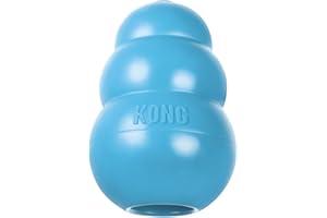 KONG Puppy - Fillable Teething Toy for Dogs - Natural Rubber - For Medium Puppies - Blue