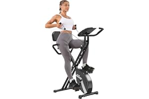 Micyox MX-600 Cyclette Magnetica con Schienale Bicicletta da Ciclismo da Interno Pieghevole con Display LCD e Sensore di Frequenza Cardiaca