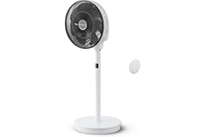 Rowenta Turbo Swift Silence QV5040F0 Ventilateur sur pied, rafraîchissement intense, extrêmement silencieux avec seulement 20 dB(A), oscillation multidirectionnelle, design compact adaptable, mode
