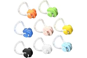 Feibety 8 Packs Swimming Nose Clips,Swim Nose Plug Silicone Nose Clip Kids Waterproof Nose Protector Swimming Training Protector Plug Nose Pegs for for Swimming Free Diving Adult Children Beginners