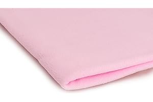 ORIENT FASHION Polaire en tissu haute qualité Fleece 200 g/m² - Disponible en 50 couleurs - 50 x 155 cm (Rose Clair)