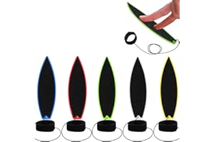 Taozoey Planche de Surf à Doigts, 5 Pièces Planche à roulettes Doigt, Finger Skateboard, Jouets de Planche de Surf Finger, Mini Planche de Surf, Planche de Surf Soulagement du Stress