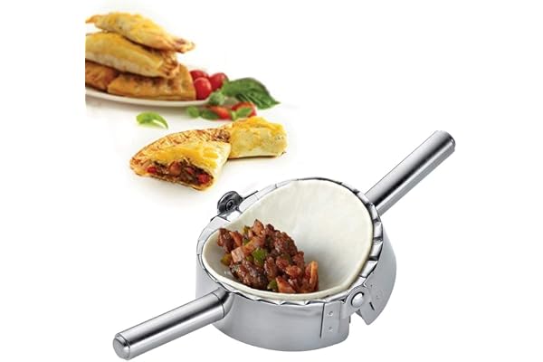 KAYCROWN Moule à ravioli, Pierogi, chausson, etc., en acier inoxydable, Acier inoxydable, silver, Taille L