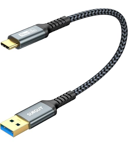 Riertostng Cavo Dati Corto USB C Di Ricarica 10 Pollici, Cavo Piatto Da USB A A - Foto 8