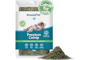 AmeizPet Catnip Grass for Cats Premium, Catnip Treats for Training & Play, Cat & Kitten Behaviour Dust 25g (0.06 Oz)