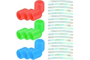 TEOZBLU 12 Piezas Tapones de Válvulas de Neumáticos Fluorescentes Universales, 20 adhesivos reflectantes para el coche, para Válvulas de Aire para Coche Bicicleta Moto