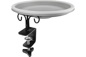 WILDLIFE FRIEND Bano para pájaros, comedero con Soporte para balcón, Plato de alimentación XL - comedero para Colgar los pájaros