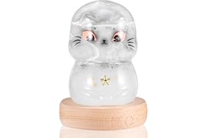 TIOODRE Storm Glass Weather Forecaster - Cute Cat Barometer, Unique Indoor Gift for Women's Day