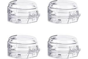 COACOM 4 piezas de protección para botón de cocina de gas, cubierta protectora para interruptor de cocina, protección para niños, cubierta transparente, botón extraíble, cubierta a prueba de aceite