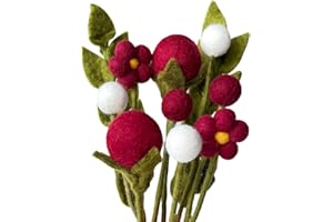 ‎YOUR CASTLE your castle Blumenstrauß aus handgearbeiteten Filzblumen, fairer Handel, nachhaltige Deko aus Filz, realistische Kunst- Textil-Filzblumen Set, Stoffblumen, Filzblüten, Noelle