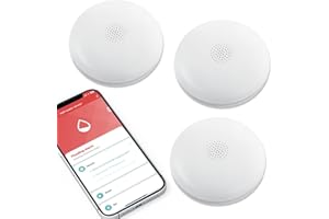 Heiman WS2WL Water Detector, Battery Powered, 75 dB Alarm, for Kitchens, Basements, Bathrooms, 3 Pack