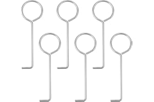 PEOVLVN 6 sztuk haczyków do podnoszenia odpływu, odpływu podłogowego, haków do demontażu kluczy, stal nierdzewna, kolor srebrny, do kuchni, łazienki, kratka odpływowa