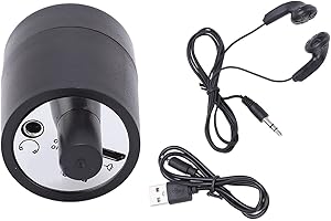 Lwuey Amplificatore Suoni Parete, Audio Dispositivo di Ascolto Auricolare Migliorato con Microfono Amplificato per Voce Attraverso Pareti E Porte Strumento L'ascolto Multiplo Test Perdite d'Acqua Gas