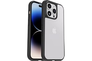 OtterBox 77-88891 Sleek Etui do iPhone 14 Pro, Odporne na Wstrząsy i Upadki, Przetestowane Zgodnie ze Standardami Wojskowymi, Ochrona Antybakteryjna, Przezroczyste/Czarne, Bez Opakowania Detalicznego