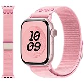EWEC Apple Watch Uyumlu Nylon Loop Kumaş Kordon - 49mm/46mm/45mm/44mm/42mm/41mm/40mm/38mm Uyumlu - Apple Watch SE &amp; Ultra 3/2