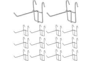 DOITOOL 30Pcs Gridwall Hooks Panel Display Hooks Slatwall Peg Board Hook Supermarket Iron for Store Living Room Kitchen Home 10cm