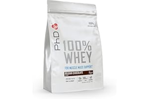 PhD Nutrition 100% Whey Protein en polvo 1kg Tarta de fresas - Proteína en polvo con BCAA y 18g de proteína por ración para la reconstitución muscular