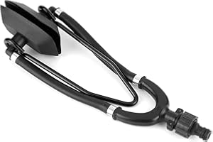 KIMISS Flusher Motore Fuoribordo, Scarico Acqua Motore Fuoribordo in Lega di Acciaio Doppia Alimentazione Cuffie Rettangolari di Grandi Dimensioni Connessione Rapida