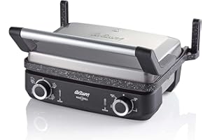 ‎ARZUM ARZUM AR2043-INX MAXI GRILL Elektrogrill und Multigrill Toaster Sandwichmaker und Pizzaofen & Lahmacun Makinesi -Edelstahl