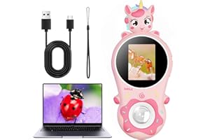 ASHFLY Rosa mini Microscopio portatile 200X per bambini, microscopio tascabile con schermo IPS da 2,0'' con 8 LED regolabili, microscopio digitale ricaricabile - giocattoli e regali di Natale per bambini