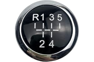 NOLOGO No Logo LSB-shift knob, 1pc 5/6 Speed Car Styling Gear Knob Stick Badge Emblem Trim Cap Top Cover Fit For VAUXHALL OPEL ASTRA III H CORSA D 2004-2010 Black (Size : 5 Speed R12345)