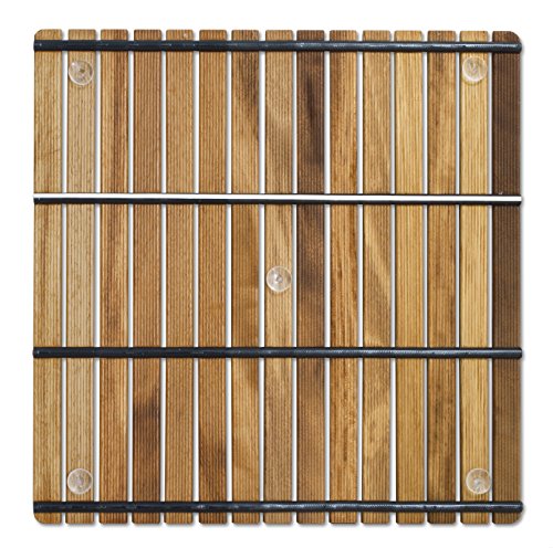 Tarima / Alfombrilla FLEXIBLE para ducha y baño, en madera de teca (60