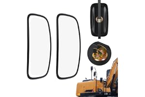 2-pack universell traktorspegel, 33 x 18 cm (12 x 7 tum) PVC-backspegel för buss och lastbil med hölje och monteringsfäste för jordbruk