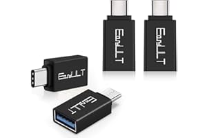 EasyULT Adattatore USB C a USB 3.0 [4 Pezzi], Adattatore Tipo-C a USB A con OTG Connettore Alta Velocità Compatible per Galaxy S8/LG Q8/OnePlus 5T/Honor 9 e Altri Dispositivi USB C (Nero)