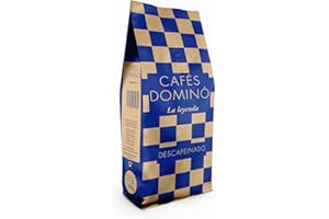 CAFES DOMINO Ziarna kawy bezkofeinowej. Naturalne palone ziarna kawy bez kofeiny. Domino, kawa ziarnista bezkofeinowa 1 kg. Pochodzenie Brazylia. Kawa 100% Arabica z najlepszych zbiorów w Ameryce Południowej.