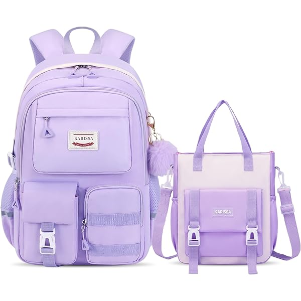 Schoolrugzak voor meisjes en tieners, vintage rugzakset met