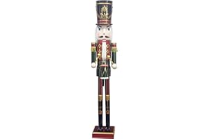 KI Store 120 cm Christmas Nutcracker Life Size Large XXL Wooden Nutcracker Figure Christmas Decoration (Soldier)