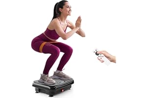 Vibration Plate Exercise Machine: TISSCARE Vibrating Plates for Lymphatic Drainage and Weight Loss, 300Lbs Capacity Full Body Power Shake Workout Platform for Home Cardio Fitness
