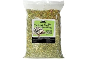 Reptile World Tortoise Edible Bedding 10ltr Bag | Readi Grass, Flowers & Leaves, Botanical Bedding Food