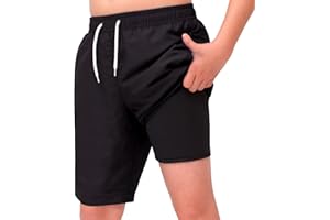 MEILONGER Badehose Jungen 2 in 1 Badeshorts Kinder Schnelltrocknend Boardshorts Bademode Schwimmhosen mit Kompression Innenhose Verstellbare Tunnelzug