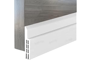 DIKER Guarnizione Sottoporta Paraspifferi, Spifferi Adesivo, Anti Paratie Antiallagamento Blindata Ingresso Imbottito, Isolante Auto Sotto, Garage Freddo, Para Spifferi (1,Bianco)