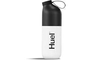 Huel Shaker Bottle 500 ml, Protein Shaker Bottle, BPA-Free Tritan Body, Leak-Proof Lockable Lid and Detachable Cap with Carry Loop, Durable Dent-Proof Spill-Proof Gym Bottle for Protein Shake