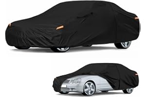 JUDANNA Autoabdeckung Wasserdicht für 1993-2006 Mercedes-Benz C-Class W202/W203, Vollgarage Autoplane Auto Abdeckplane Winter Sommer Allwetter Outdoor Abdeckung mit Reißverschluss Tür, Windschutzbänder