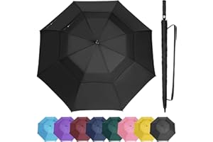 ZOMAKE Regenschirm Sturmfest Groß,Golf Umbrella M/L/XL/XXL Stockschirm mit Auf-Zu-Automatik für Herren Damen - Übergroß Doppelt Überdachung Stockschirm Mit Tragegurt Für Herren