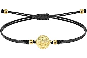 cotigo-Pulsera con amuleto de la Suerte y Protección Acero inoxidable- Pulsera Mujer o Hombre - Pulsera simbolo contra mal de ojo - Pulsera Hilo Encerado Hecho a Mano