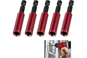 XATGIOUY 5 Pezzi Portapunte Magnetico, Adattatore Magnetico 1/4" Portainserti per Trapano/Avvitatore, Attacco Esagonale Universale, Portapunte Versatile per Viti, Avvitatori a Percussione, Bricolage, 60 mm