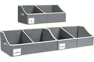 Homsorout Trapezförmige Aufbewahrungsboxen Faltbare Aufbewahrungskorb mit Fach Stoff Aufbewahrungskiste Schrank Organizer zum Organisieren von Regal, Bücher, Spielzeug, Kleidung, Bücher, 3er Set